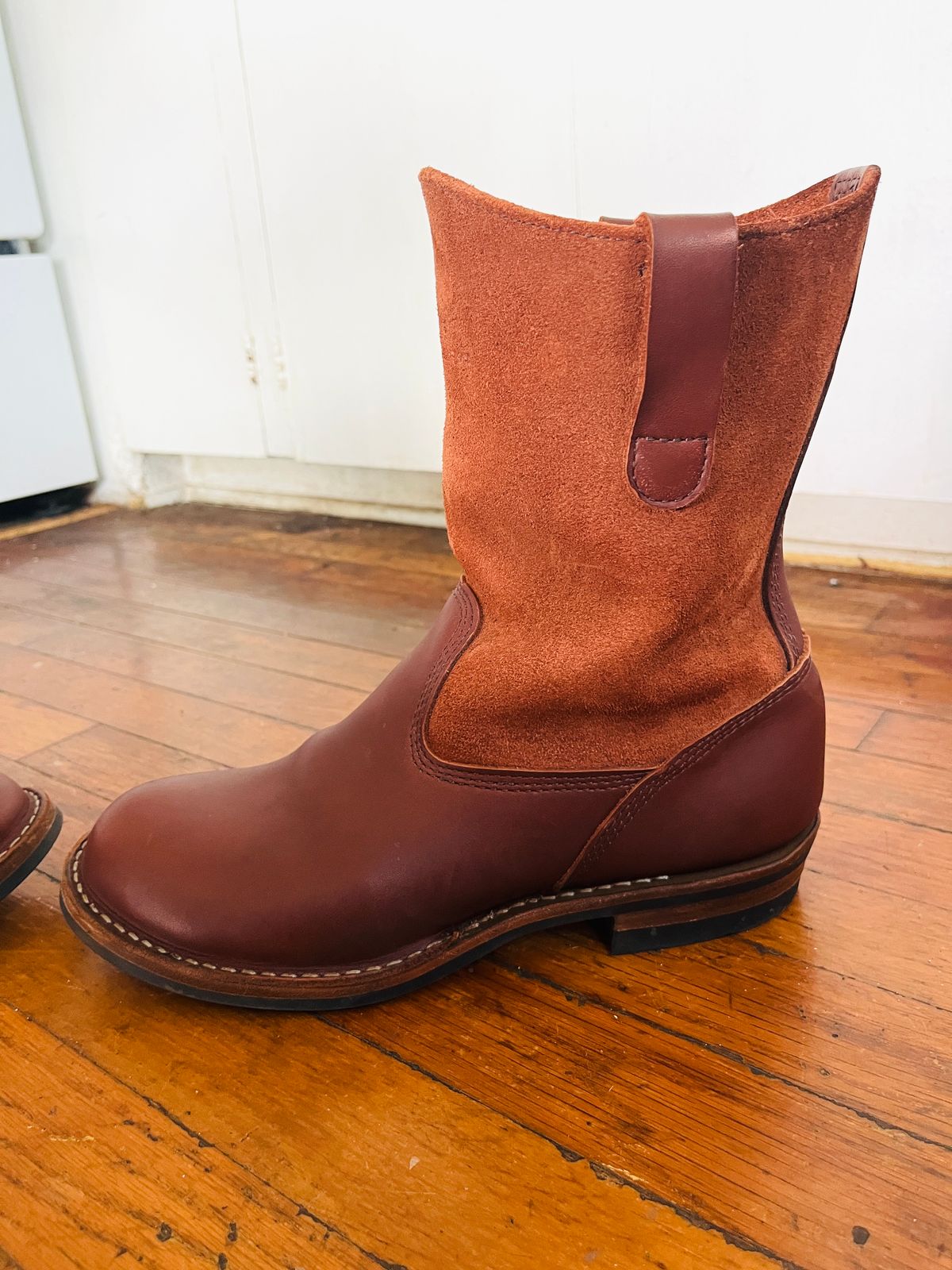 Photo by bootsncats on February 4, 2025 of the White's Westbale in Seidel Red Dog Oil Tan & Seidel Red Dog Oil Tan Roughout.