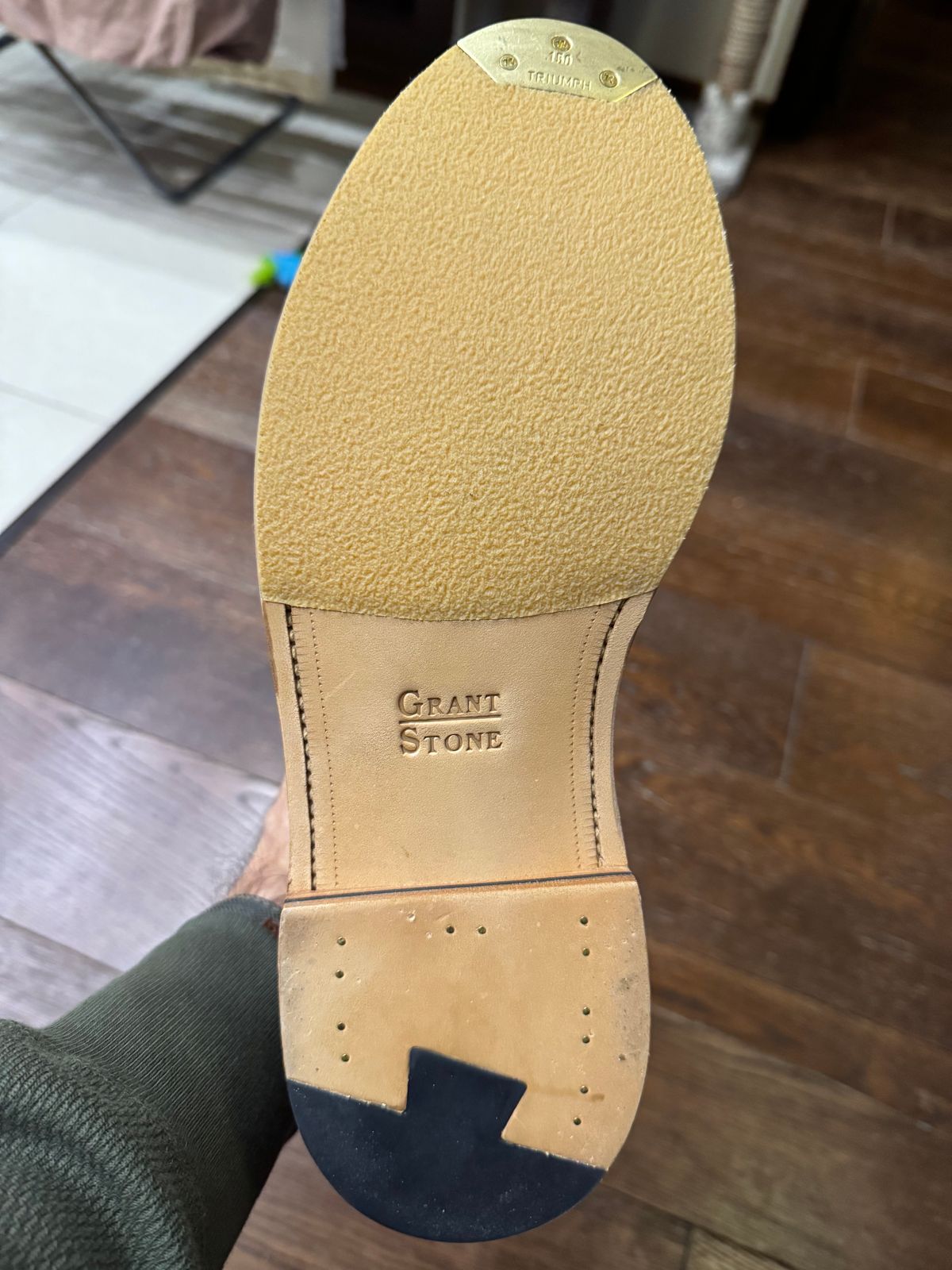 Photo by tak_rain on January 25, 2025 of the Grant Stone Diesel Boot in Badalassi Carlo Saddle Tan Minerva.