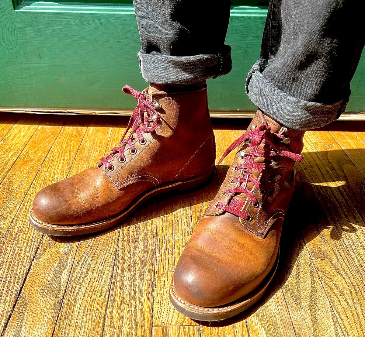 Photo by tachanka on March 29, 2025 of the Red Wing Blacksmith in S.B. Foot Copper Rough and Tough.