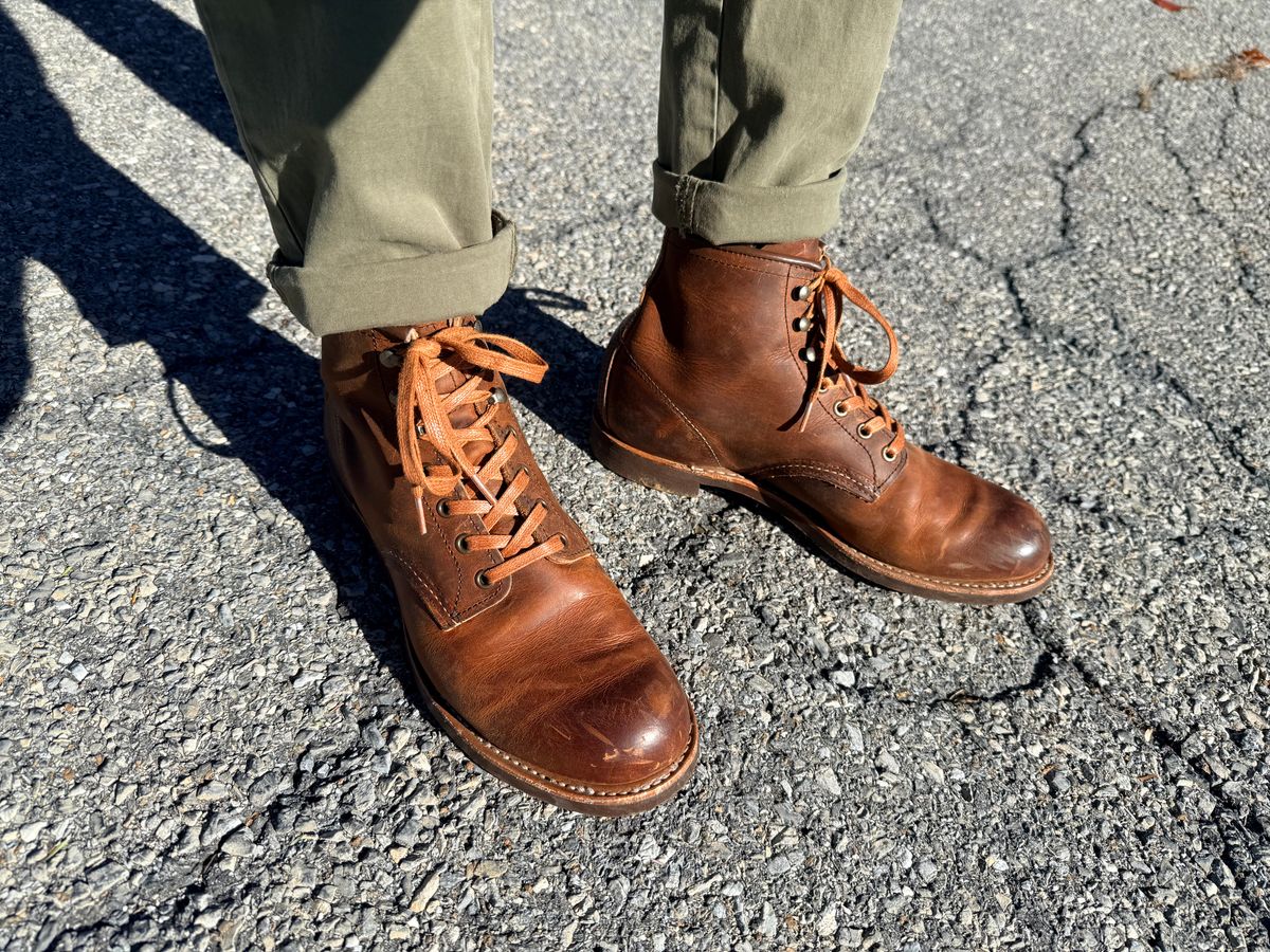 Photo by tachanka on October 27, 2025 of the Red Wing Blacksmith in S.B. Foot Copper Rough and Tough.