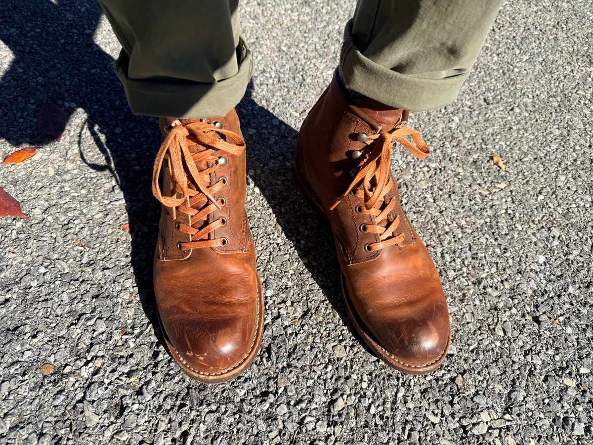 Photo by tachanka on October 27, 2025 of the Red Wing Blacksmith in S.B. Foot Copper Rough and Tough.