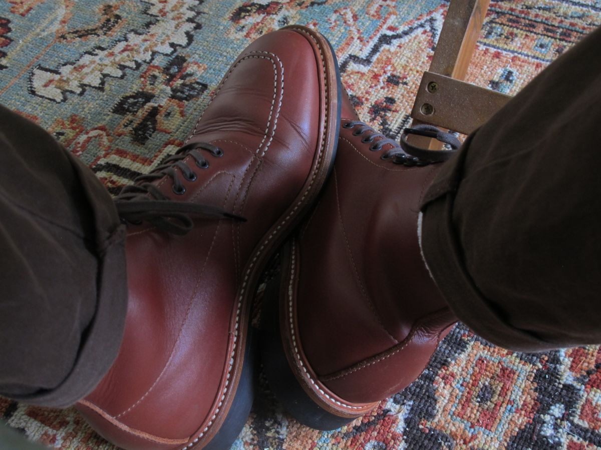 Photo by jonok228 on June 22, 2026 of the Quan Shoemaker Indy Boot in Korean Full Grain Cowhide.