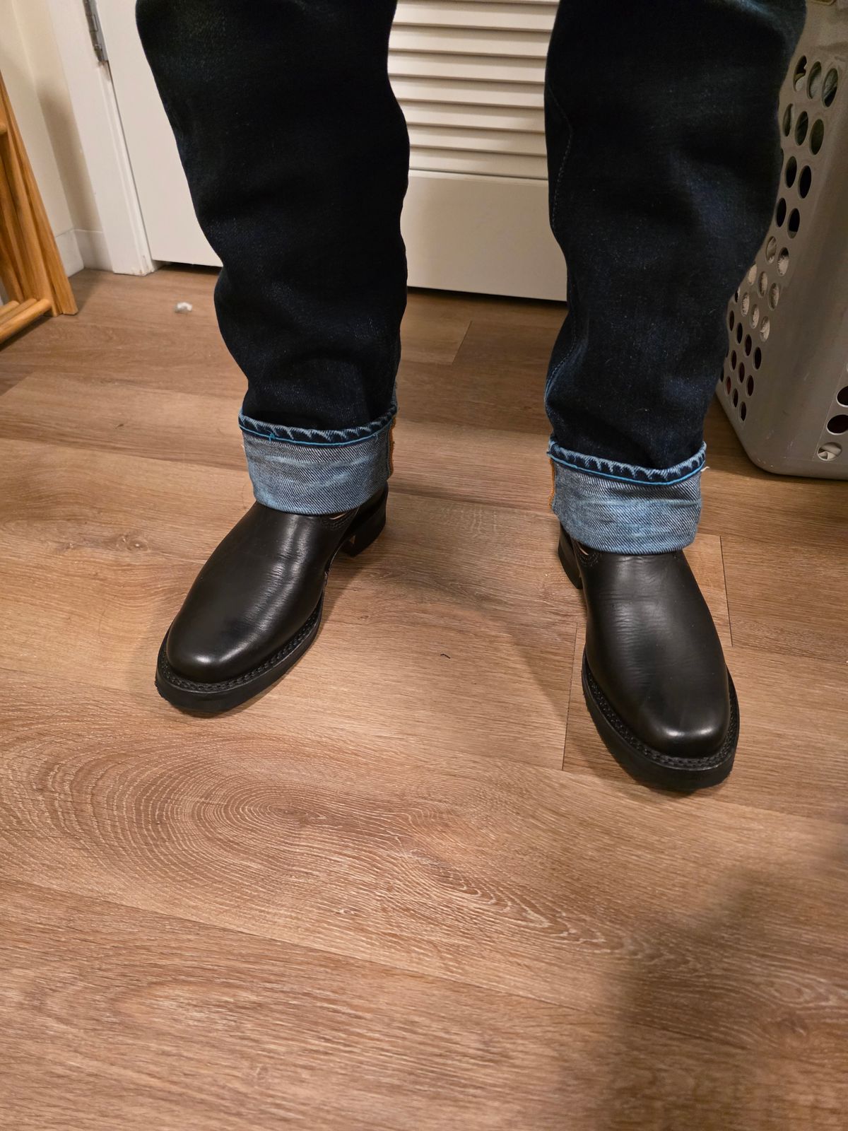 Photo by chris8leal on December 25, 2025 of the Wesco Mister Lou in Horween Black Chromexcel Horsehide.