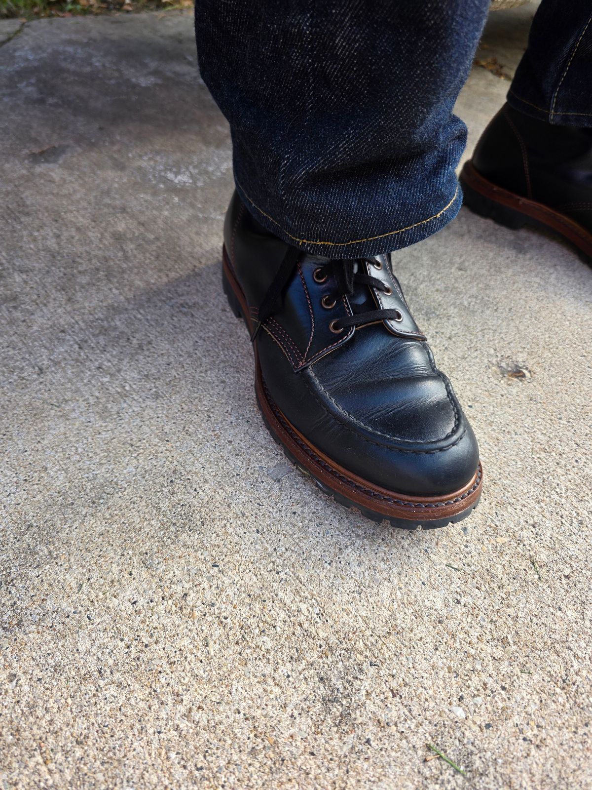 Photo by chris8leal on October 28, 2025 of the John Lofgren Chapman Boots in Horween Black Chromexcel.