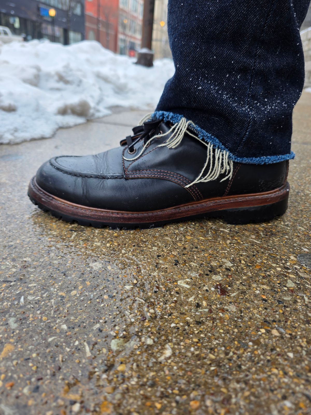 Photo by chris8leal on December 3, 2025 of the John Lofgren Chapman Boots in Horween Black Chromexcel.