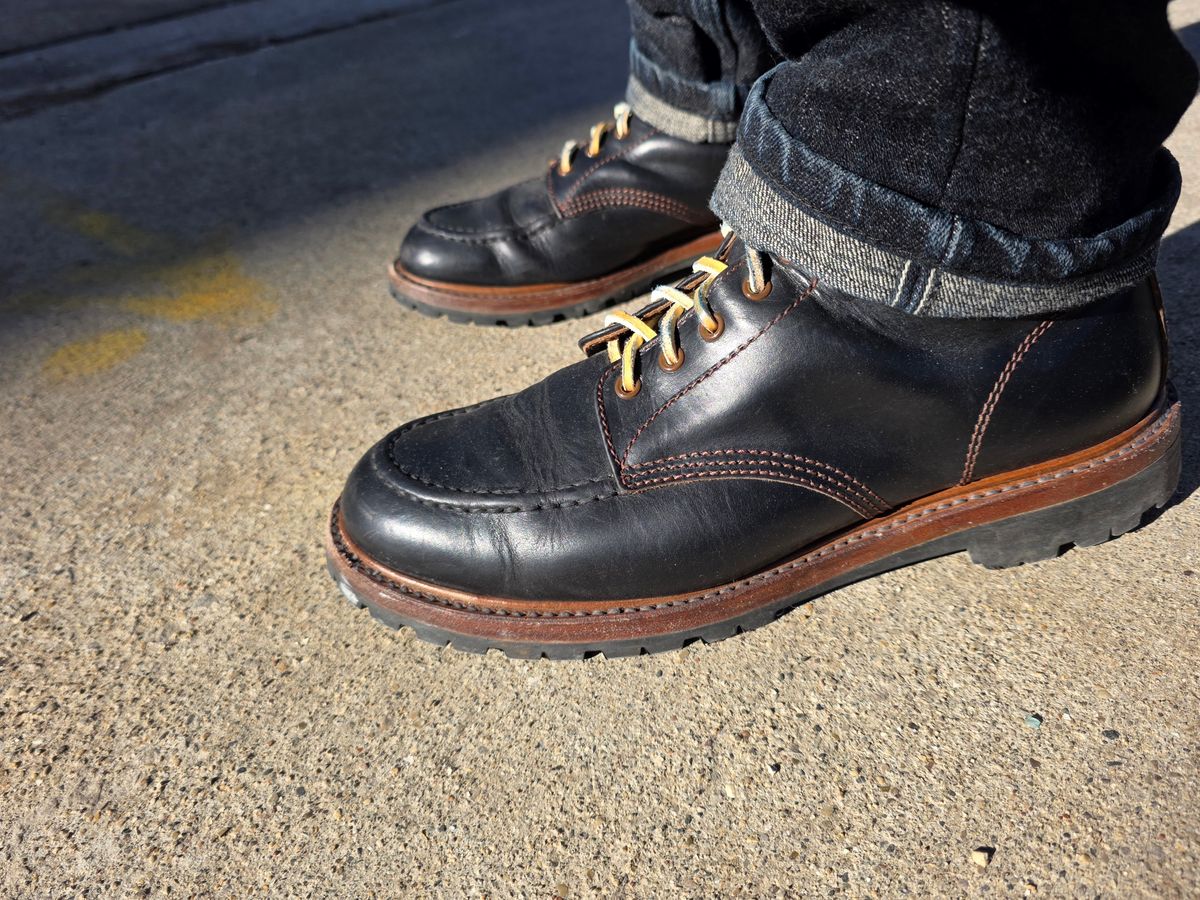 Photo by chris8leal on January 2, 2026 of the John Lofgren Chapman Boots in Horween Black Chromexcel.