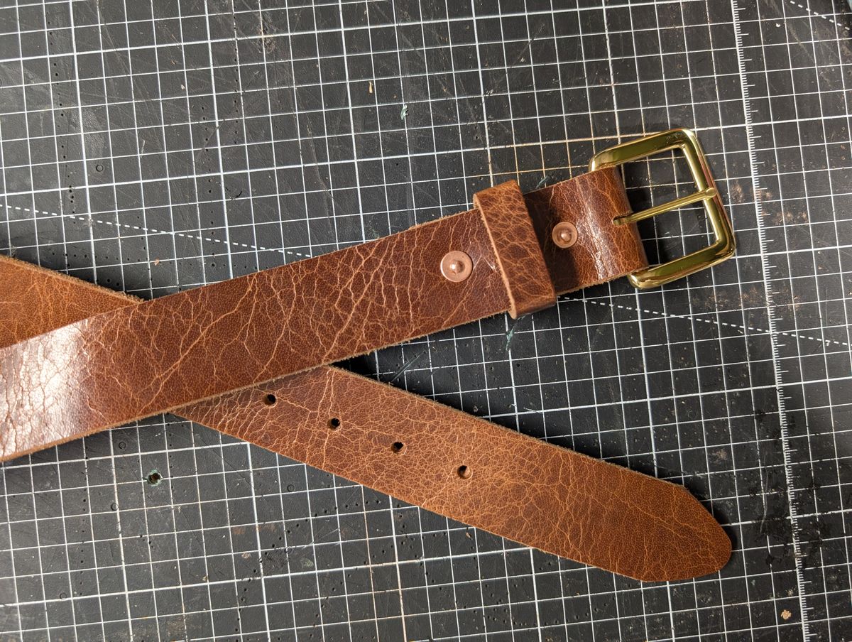 Photo by ZelieDad on September 29, 2025 of the Solati Handcrafts Buffalo Belt in Vintage Tan Buffalo.