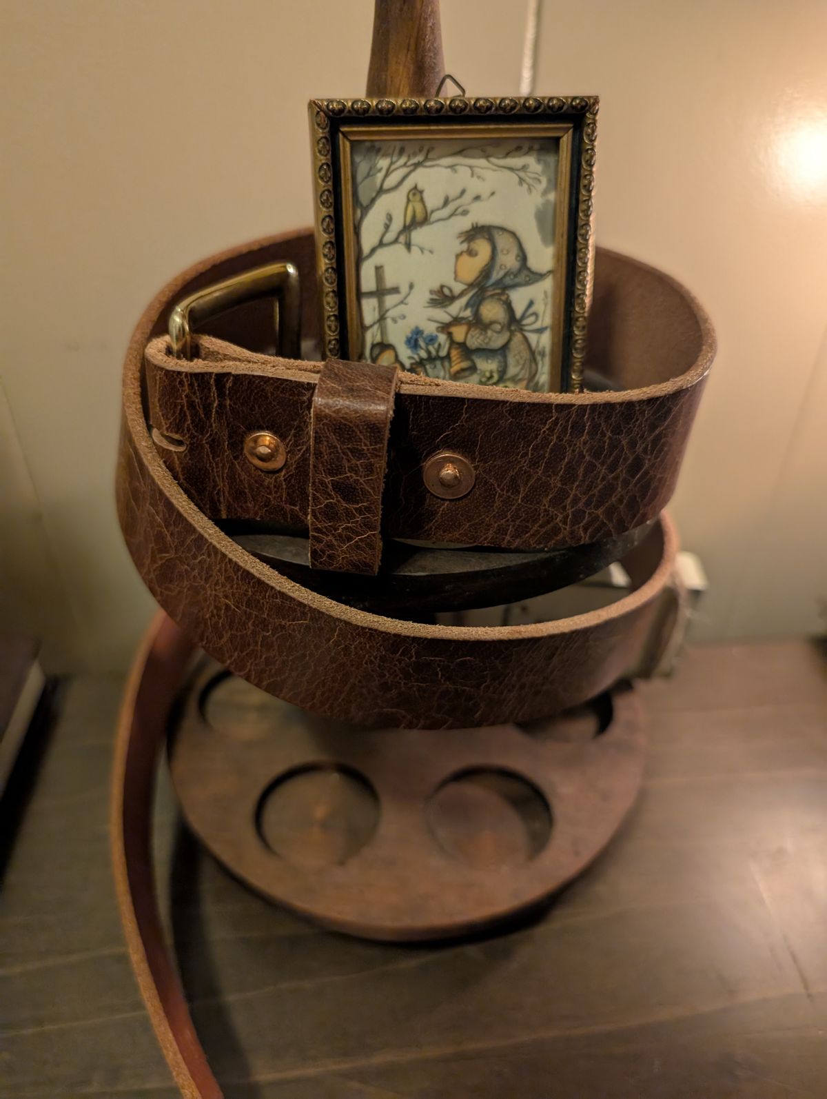 Photo by ZelieDad on October 1, 2025 of the Solati Handcrafts Buffalo Belt in Vintage Tan Buffalo.