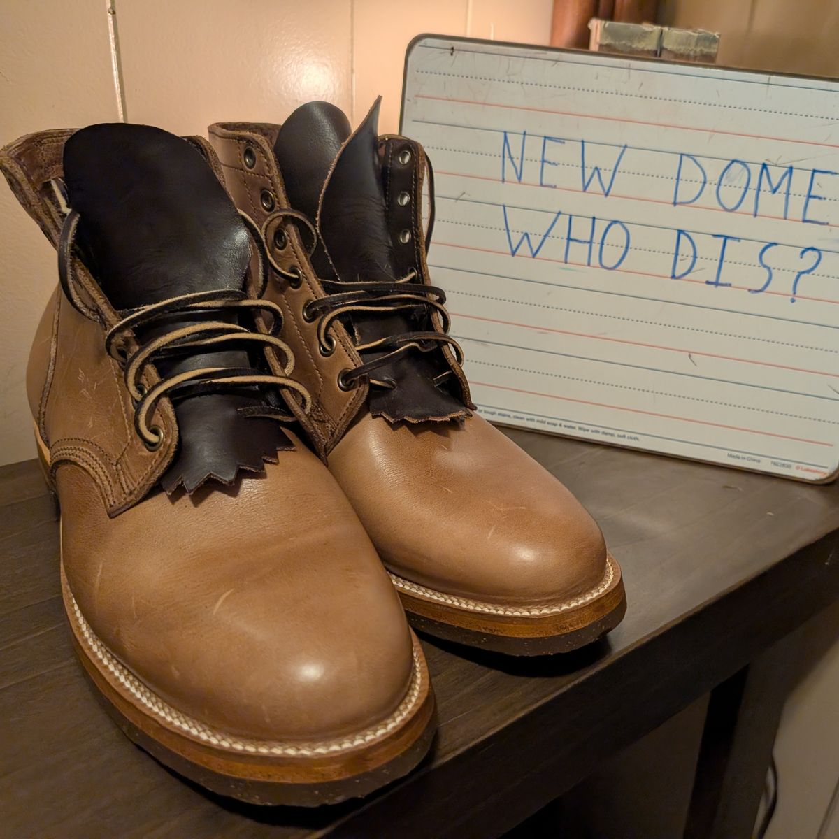 Photo by ZelieDad on October 1, 2025 of the Oak Street Bootmakers Storm Boot in Horween Natural Chromexcel.