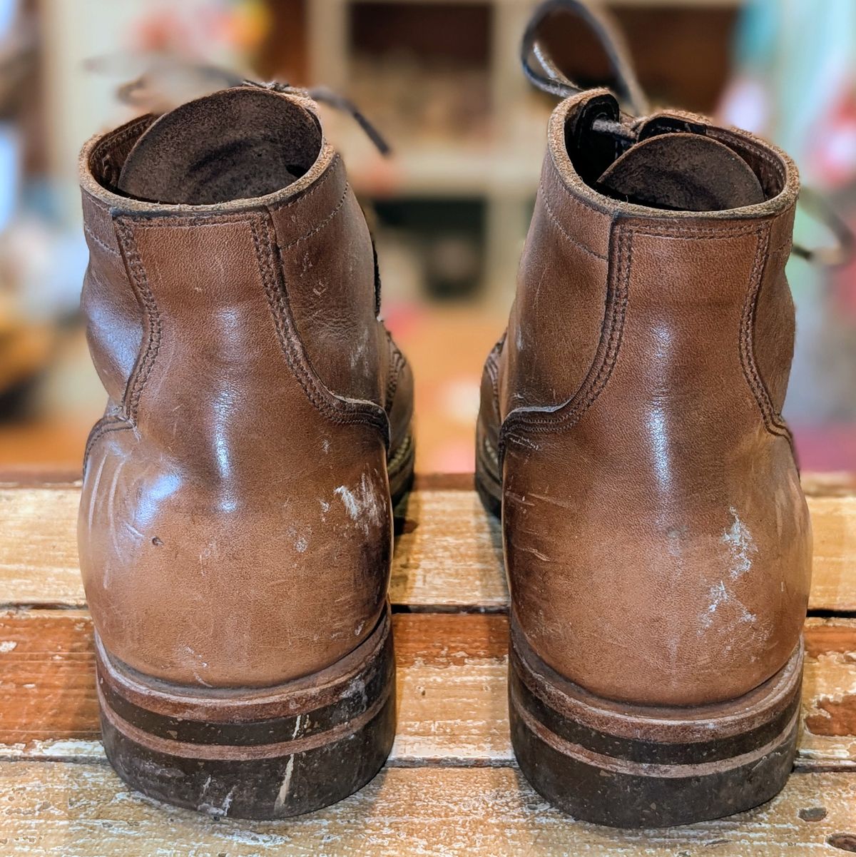 Photo by ZelieDad on February 2, 2026 of the Oak Street Bootmakers Storm Boot in Horween Natural Chromexcel.