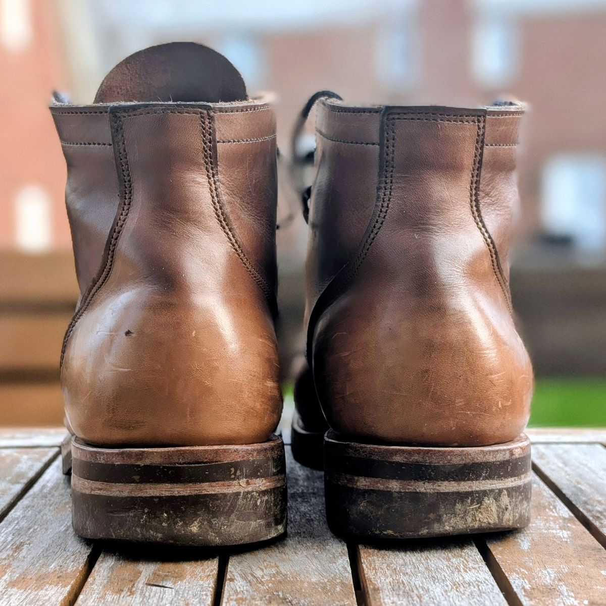 Photo by ZelieDad on March 30, 2026 of the Oak Street Bootmakers Storm Boot in Horween Natural Chromexcel.