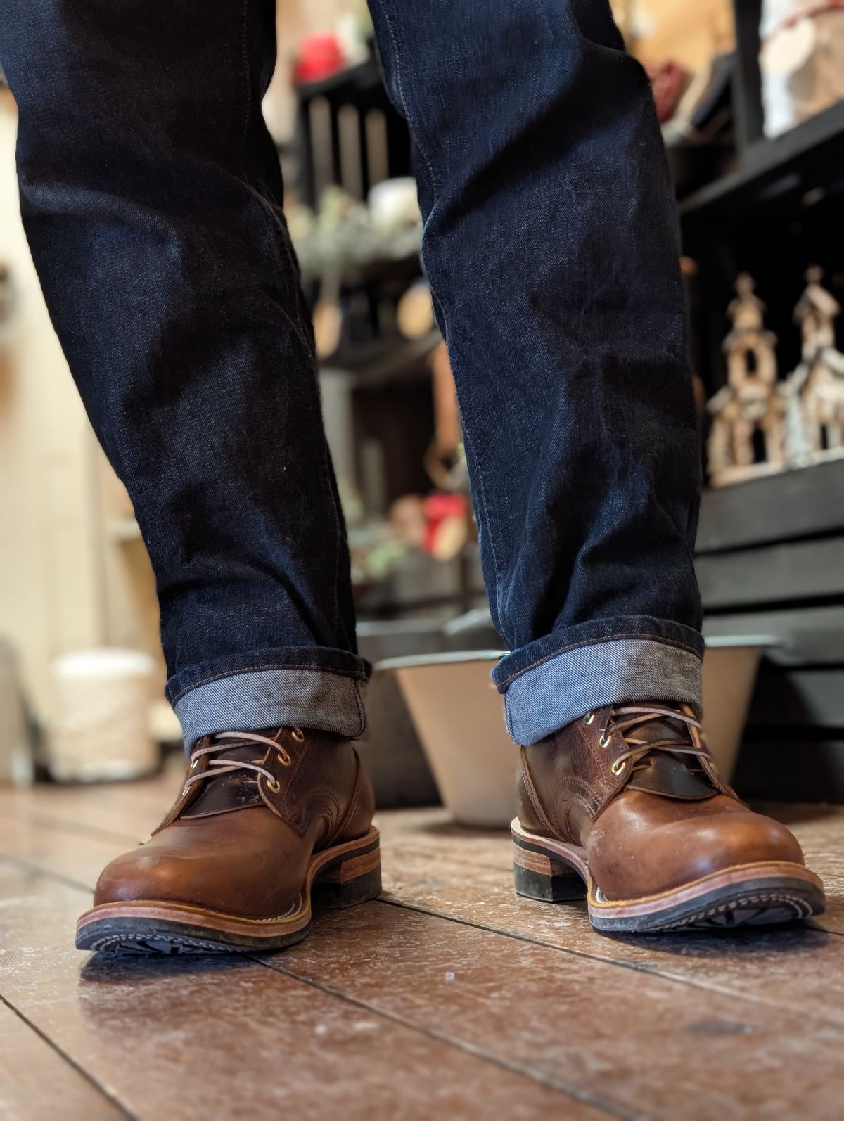 Photo by ZelieDad on February 7, 2026 of the Nicks MTO in Horween Orange Predator.