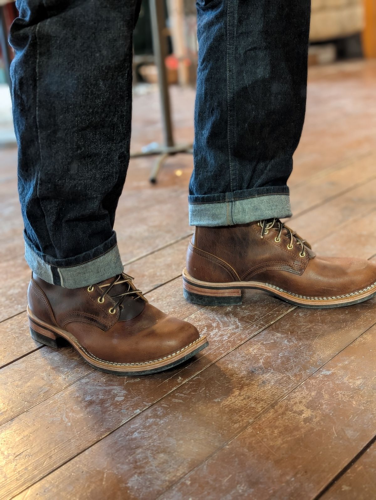 Photo by ZelieDad on February 7, 2026 of the Nicks MTO in Horween Orange Predator.
