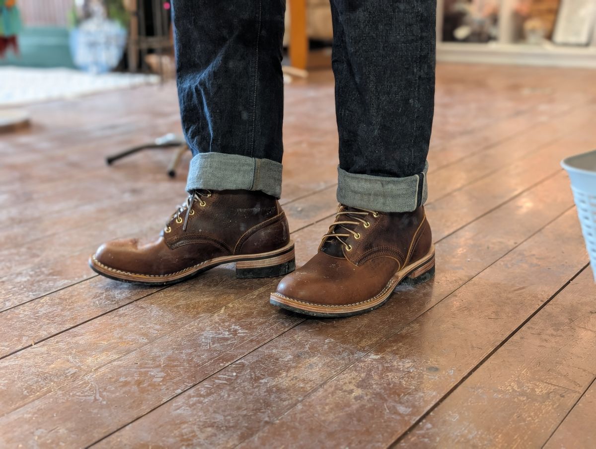 Photo by ZelieDad on February 7, 2026 of the Nicks Robert in Horween Orange Predator.