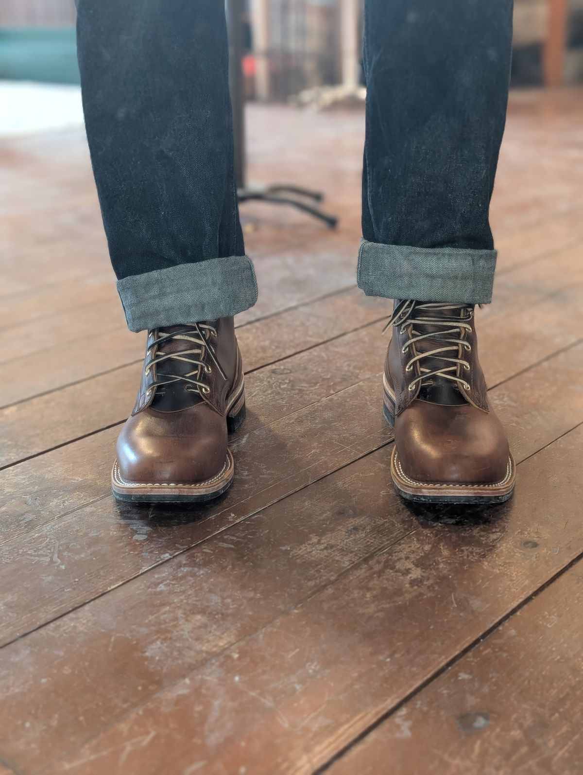 Photo by ZelieDad on February 7, 2026 of the Nicks Robert in Horween Orange Predator.