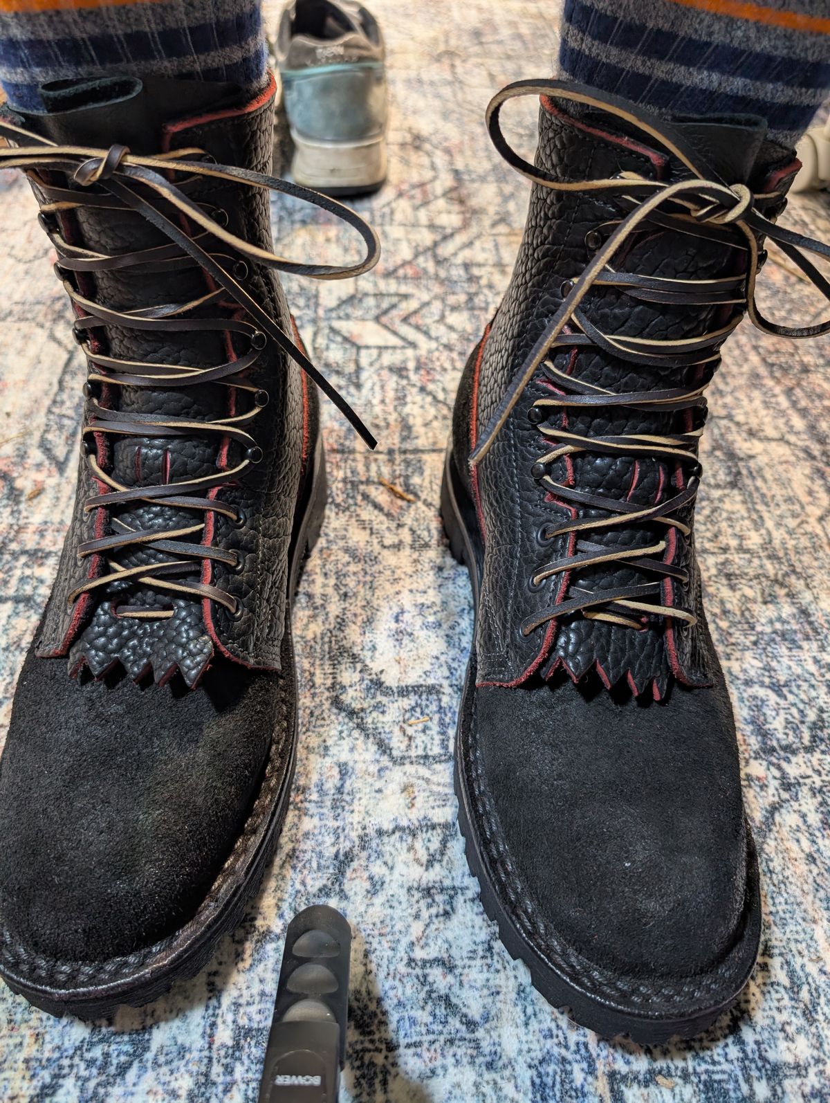 Photo by ZelieDad on October 7, 2025 of the JK Boots Bear Slayers in Bison Bloodcore.