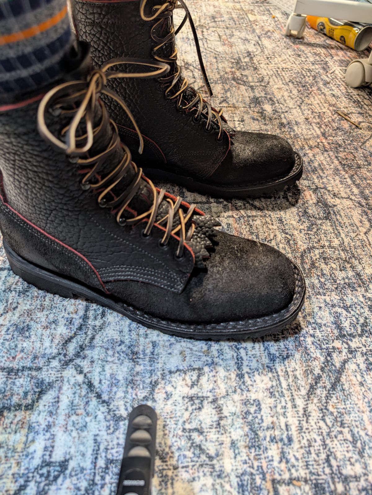Photo by ZelieDad on October 7, 2025 of the JK Boots Bear Slayers in Bison Bloodcore.