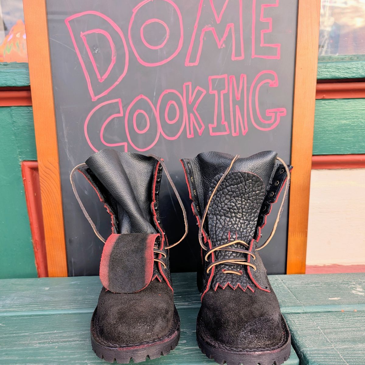 Photo by ZelieDad on November 1, 2025 of the JK Boots Bear Slayers in Bison Bloodcore.