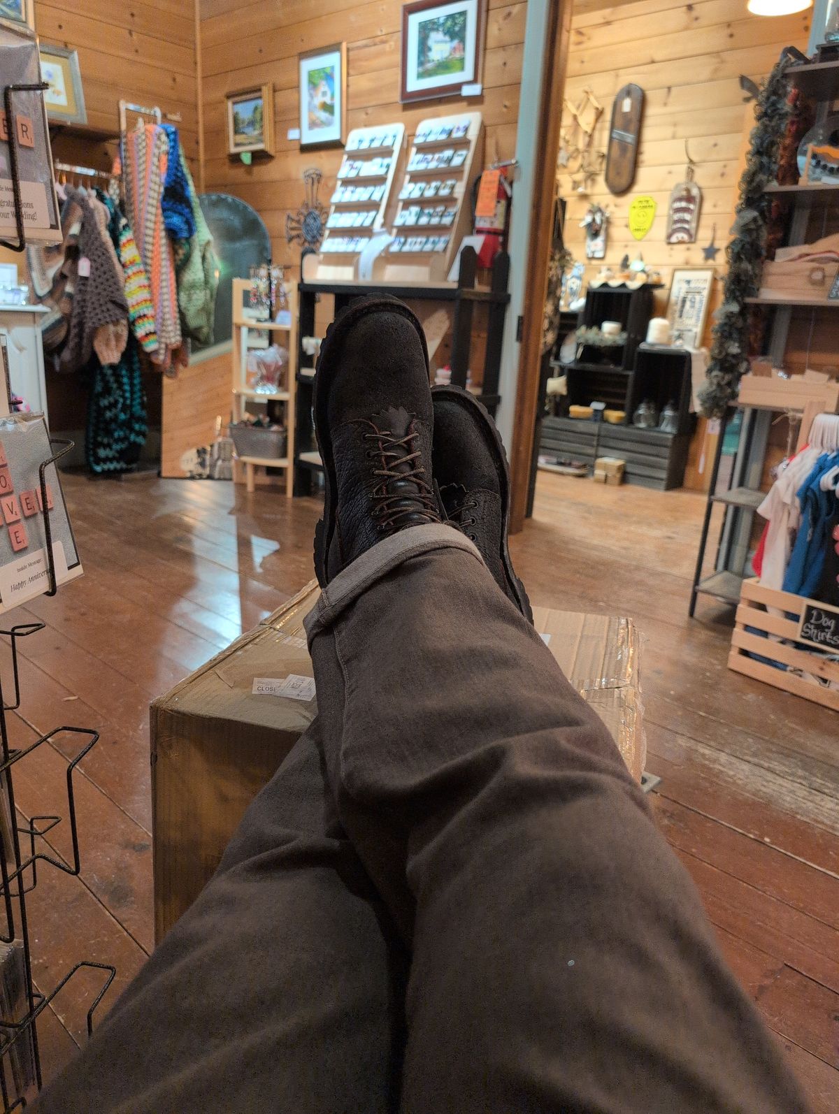 Photo by ZelieDad on January 14, 2026 of the JK Boots Bear Slayers in Bison Bloodcore.