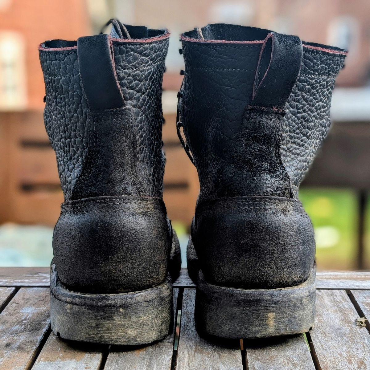 Photo by ZelieDad on March 30, 2026 of the JK Boots Bear Slayers in Bison Bloodcore.