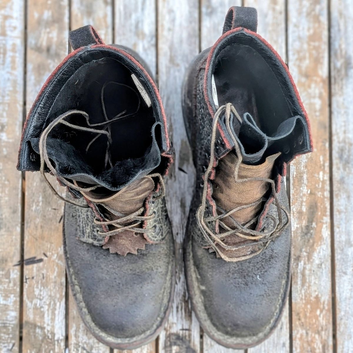 Photo by ZelieDad on March 30, 2026 of the JK Boots Bear Slayers in Bison Bloodcore.