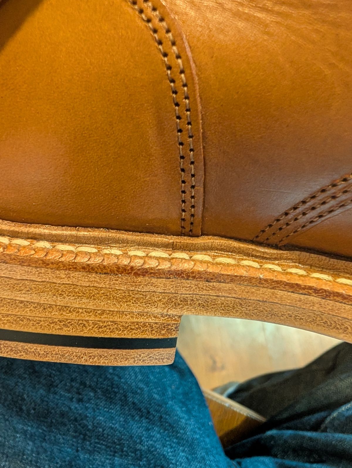 Photo by ZelieDad on July 13, 2025 of the Grant Stone Diesel Boot in Badalassi Carlo Saddle Tan Minerva.