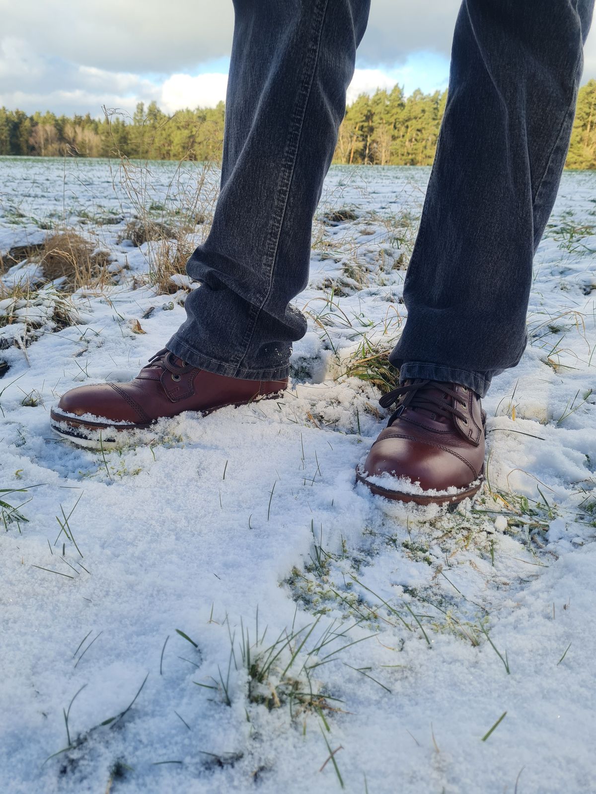 Photo by Dennis on January 11, 2025 of the Jim Green Numzaan in Jim Green Walnut Veg Tan.