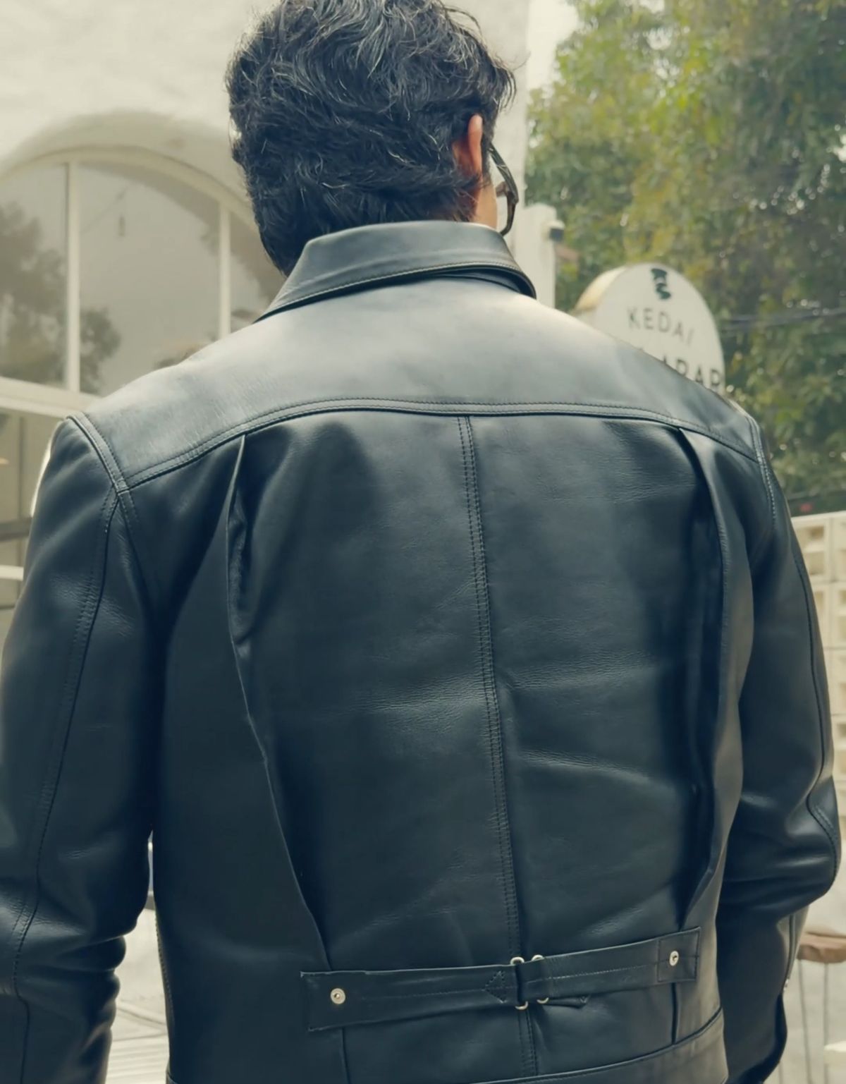 Photo by Davi_Arzika on December 5, 2025 of the Mihane Jeans Tipe 1 Leather jacket in Steerhide Black Teacore 1.4-1.5mm.