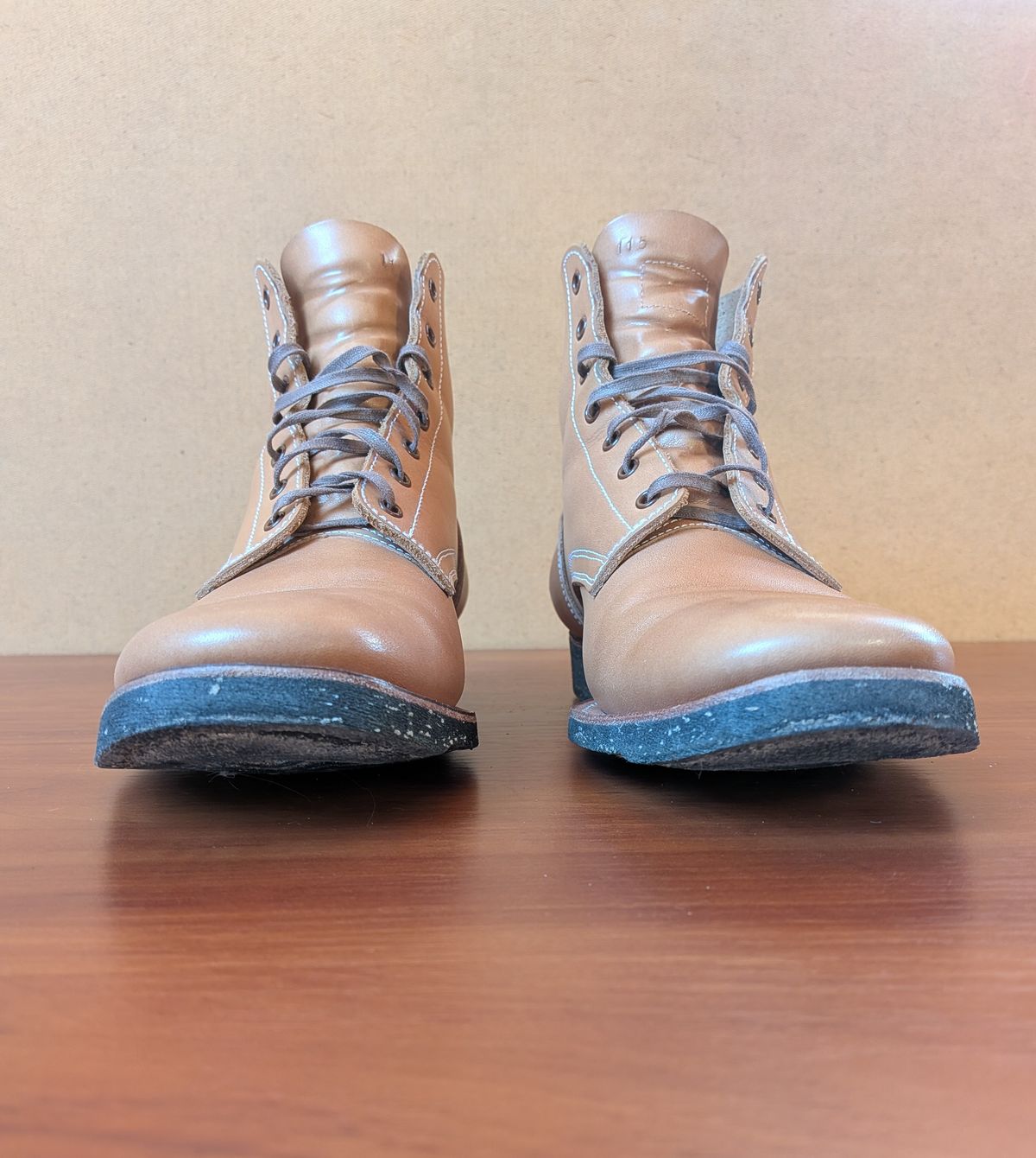 Photo by Tiramisu on February 1, 2026 of the Clinch Yeager Boots in Degermann Natural Gustave Cowhide.