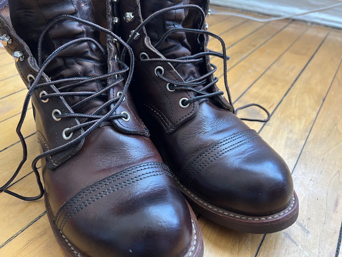 Photo by griffsquared on May 23, 2022 of the Red Wing Iron Ranger in S.B. Foot Amber Harness.