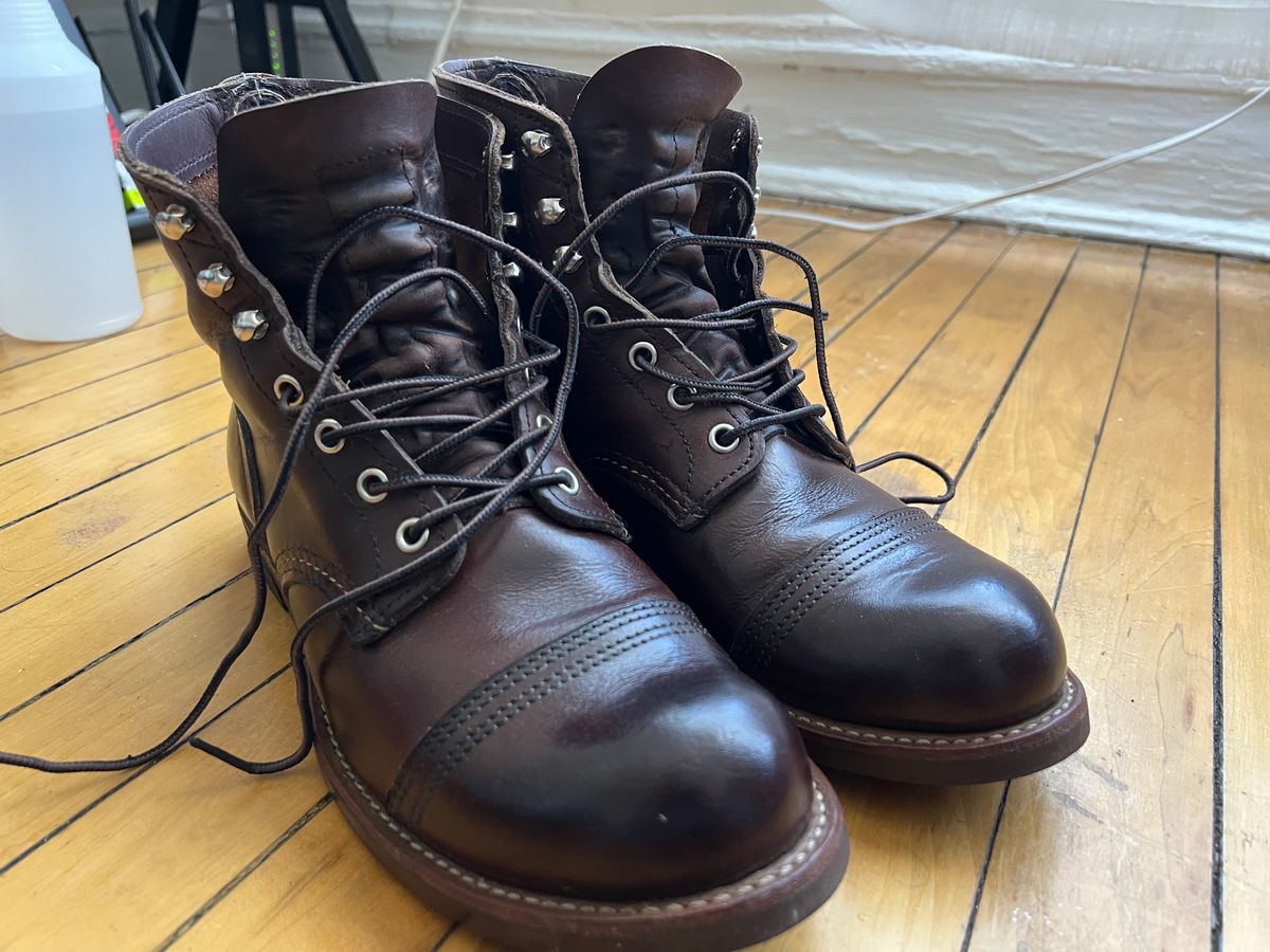 Photo by griffsquared on May 23, 2022 of the Red Wing Iron Ranger in S.B. Foot Amber Harness.