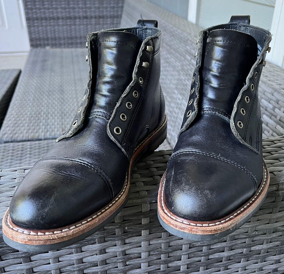 Photo by Arby on May 13, 2026 of the Rancourt & Co. Byron Boot in Horween Black Essex.