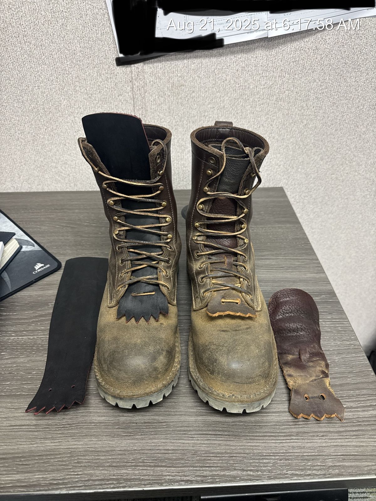 Photo by Brandan on August 22, 2025 of the JK Boots O.T. in Seidel Brown Oil Tan & Seidel Brown Oil Tan Roughout.