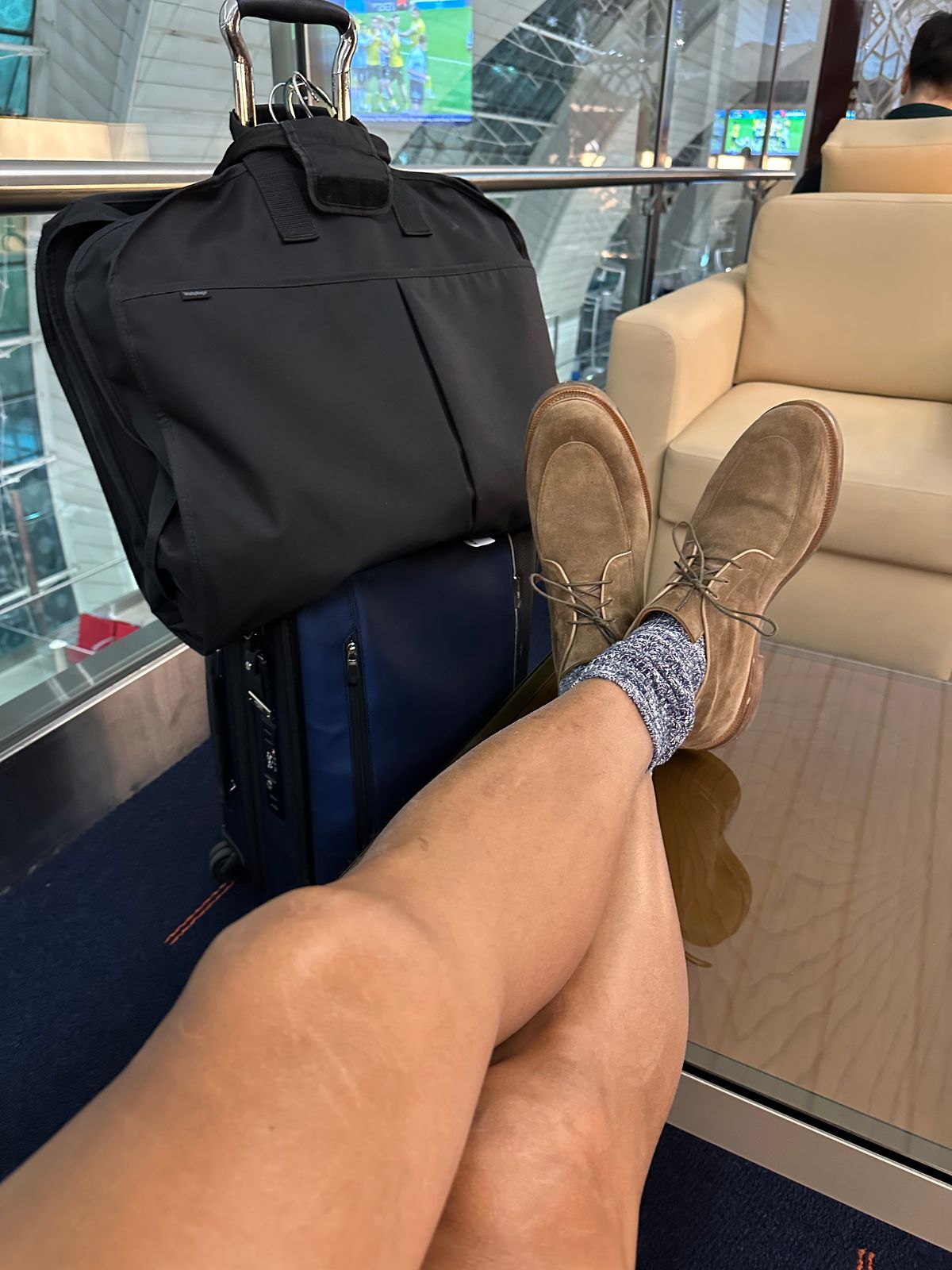 Photo by CrocG on January 4, 2026 of the Viberg The Outsider III in Bison Janus Calf Suede.