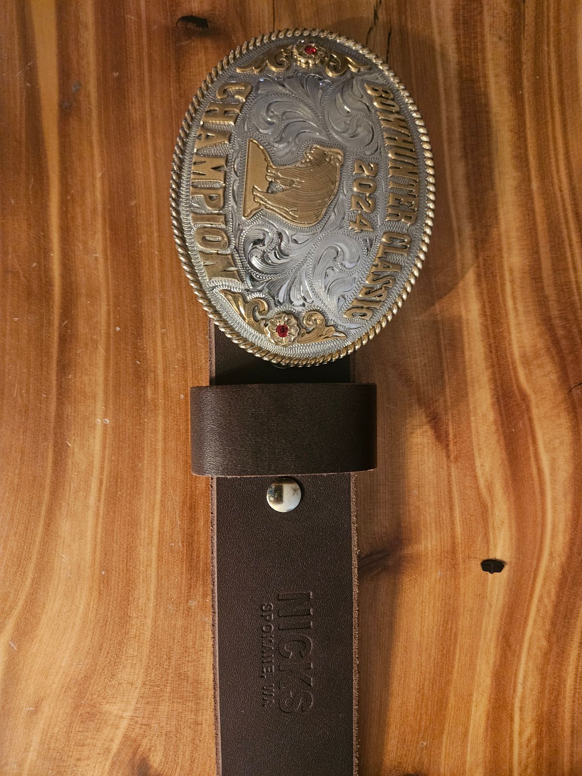 Photo by NevadaBugle on November 2, 2025 of the Nicks Work Belt in Seidel MaxSupport Walnut.