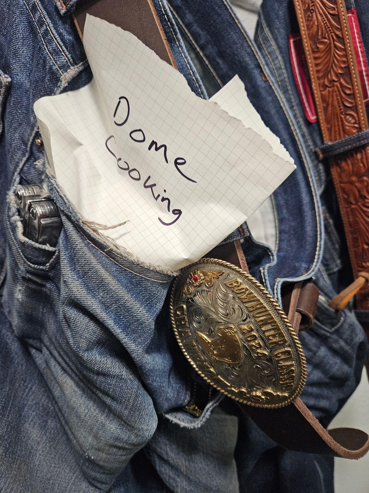 Photo by NevadaBugle on November 3, 2025 of the Nicks Work Belt in Seidel MaxSupport Walnut.