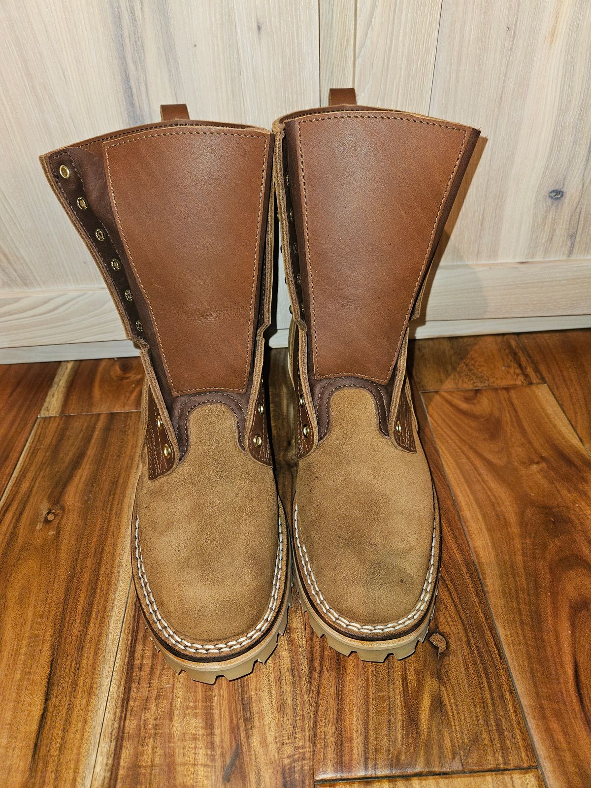 Photo by NevadaBugle on October 7, 2025 of the Nicks BuilderPro in Seidel 1964 Brown Roughout.