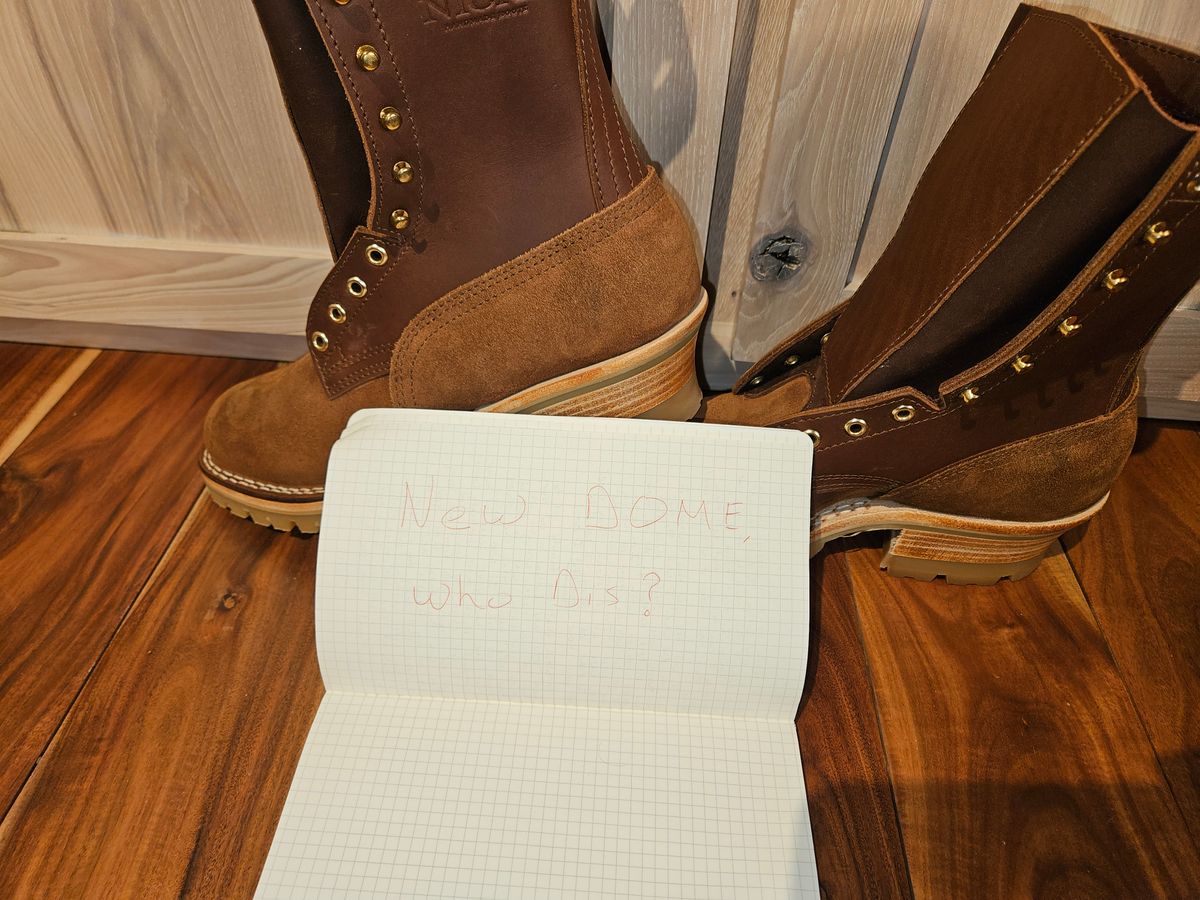 Photo by NevadaBugle on October 7, 2025 of the Nicks BuilderPro in Seidel 1964 Brown Roughout.