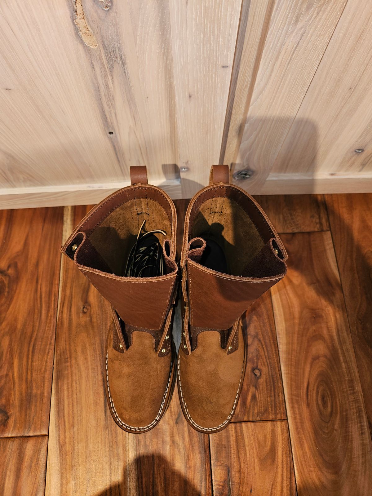 Photo by NevadaBugle on October 7, 2025 of the Nicks BuilderPro in Seidel 1964 Brown Roughout.