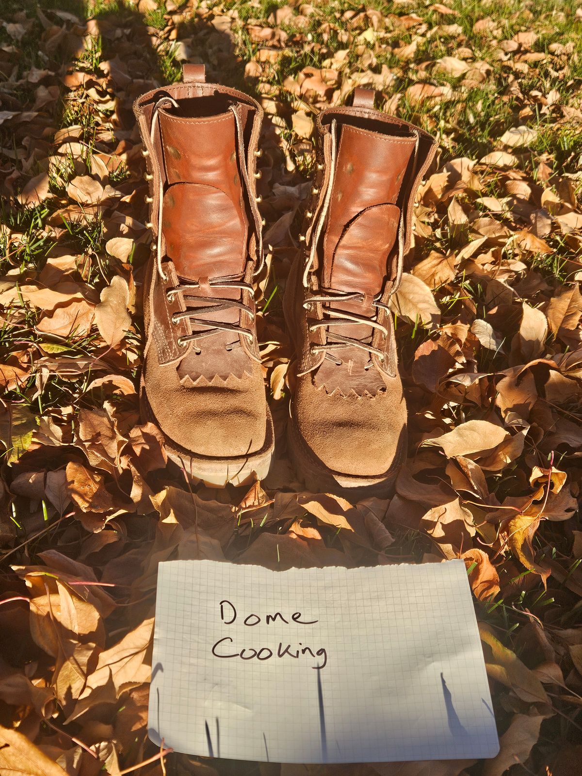 Photo by NevadaBugle on November 2, 2025 of the Nicks BuilderPro in Seidel 1964 Brown Roughout.