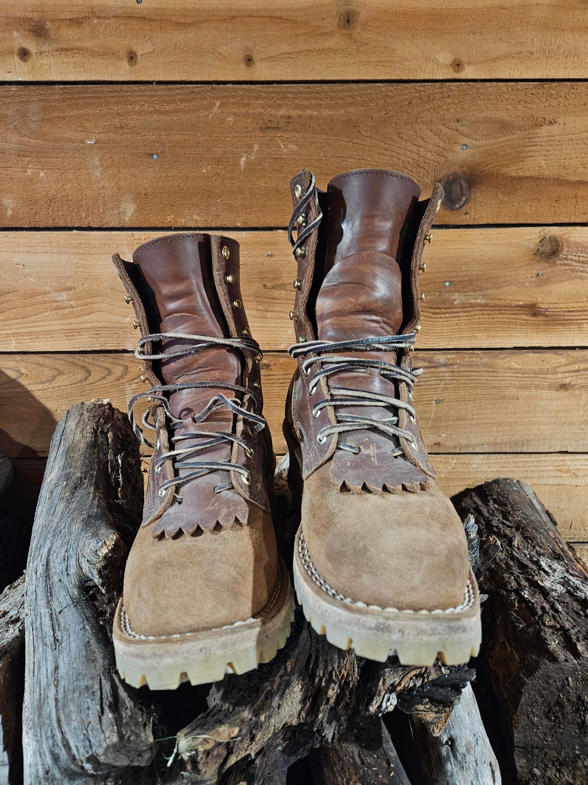 Photo by NevadaBugle on December 5, 2025 of the Nicks BuilderPro in Seidel 1964 Brown Roughout.