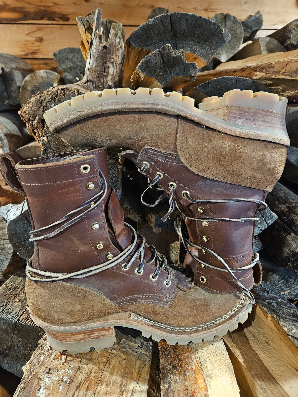 Photo by NevadaBugle on December 5, 2025 of the Nicks BuilderPro in Seidel 1964 Brown Roughout.