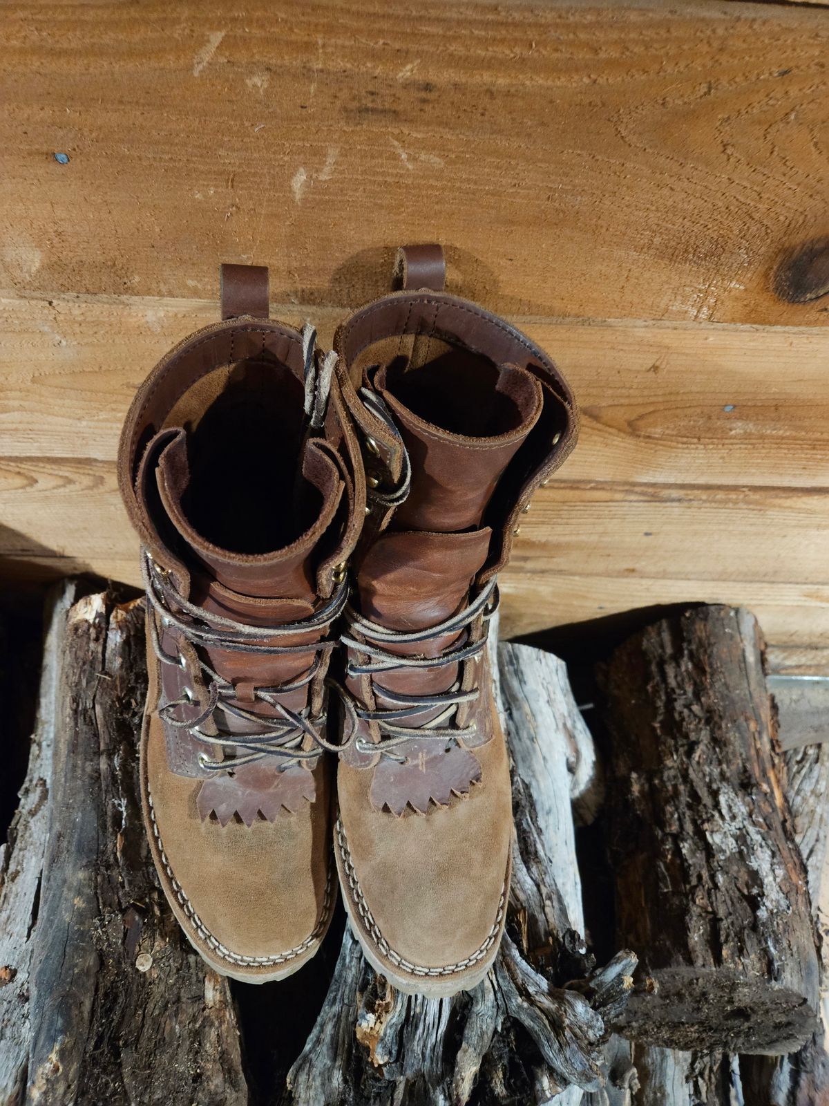 Photo by NevadaBugle on December 5, 2025 of the Nicks BuilderPro in Seidel 1964 Brown Roughout.