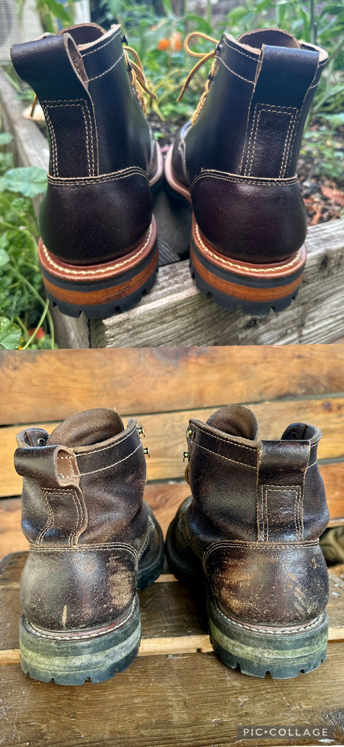 Photo by SCUFFALO.BILL on April 2, 2026 of the Truman Moc Toe in Horween Java Waxed Flesh.