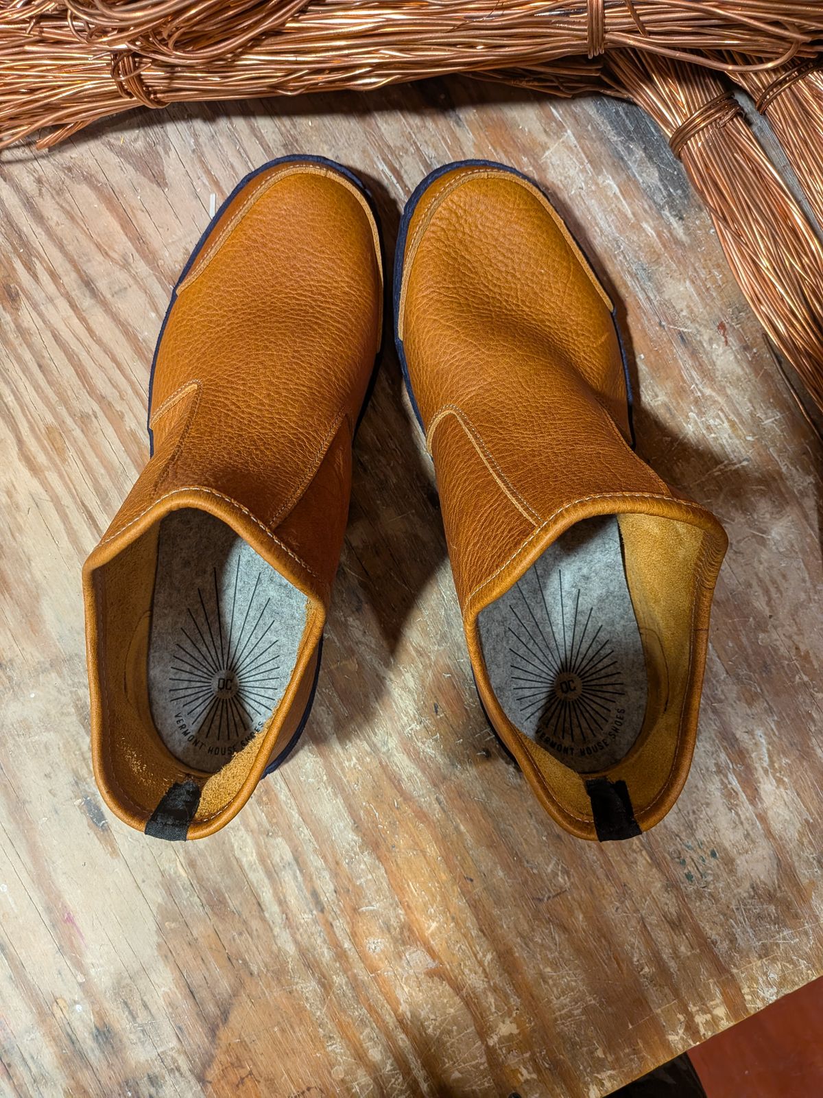 Photo by Valliant on October 2, 2025 of the Queen City footwear Vermont House Shoe Hi-Top in Unknown Leather.