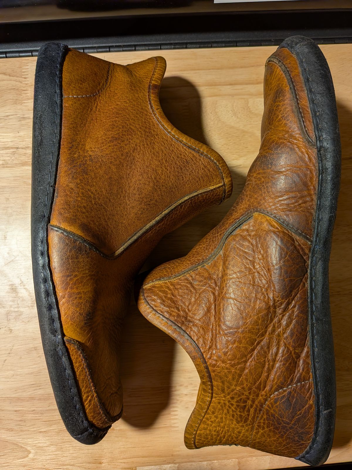 Photo by Valliant on November 6, 2025 of the Queen City footwear Vermont House Shoe Hi-Top in Unknown Leather.