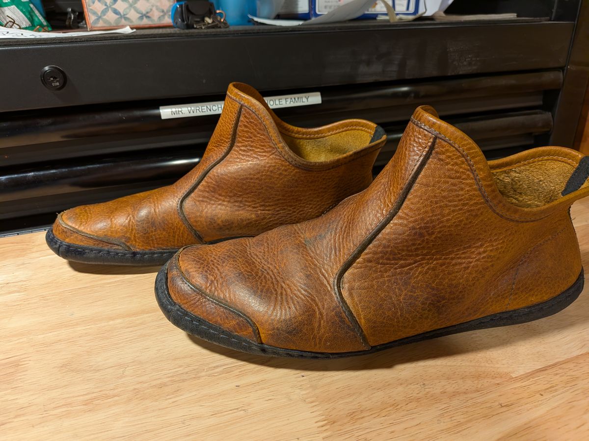 Photo by Valliant on November 6, 2025 of the Queen City footwear Vermont House Shoe Hi-Top in Unknown Leather.