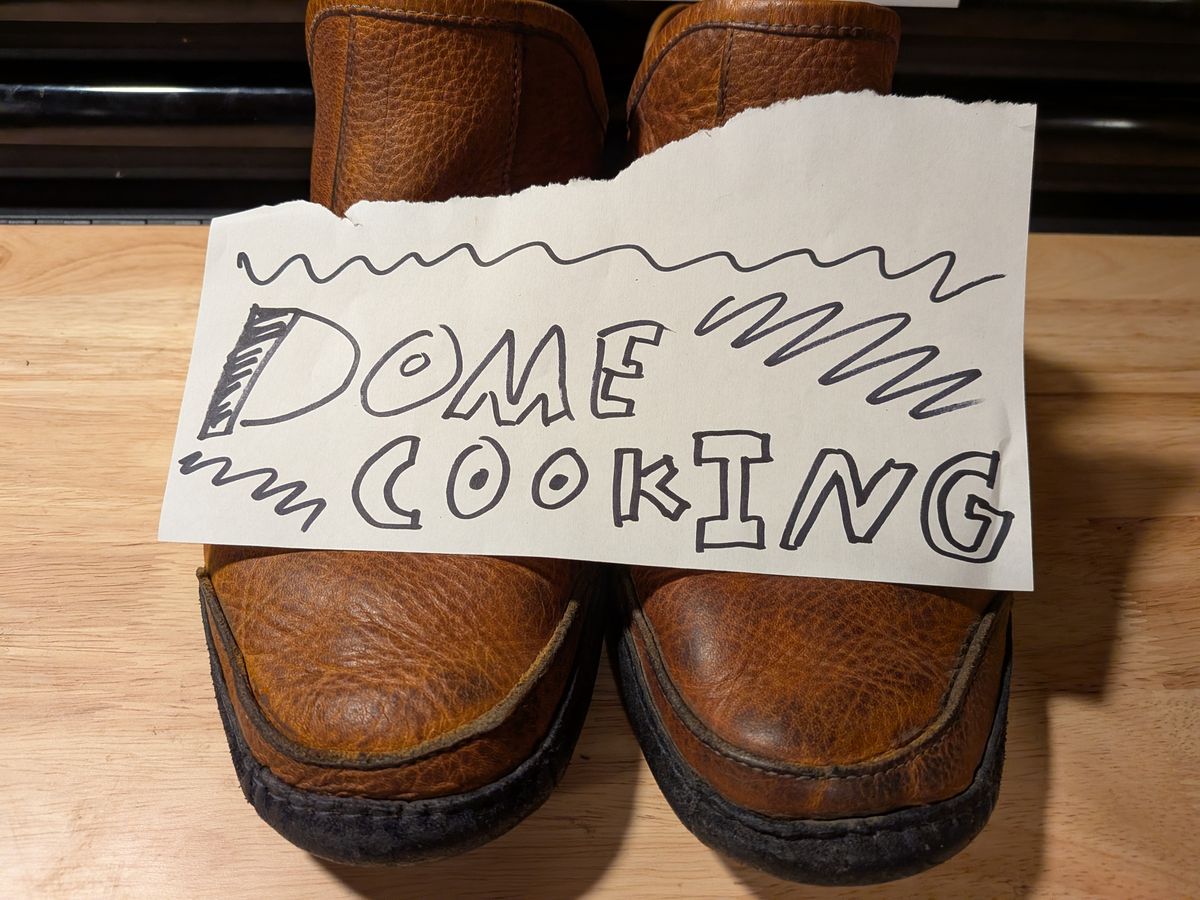 Photo by Valliant on November 6, 2025 of the Queen City footwear Vermont House Shoe Hi-Top in Unknown Leather.