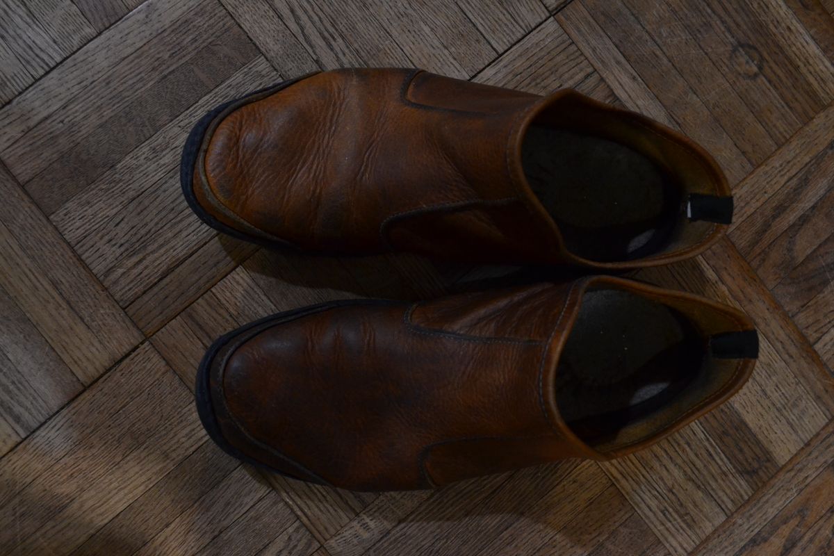 Photo by Valliant on February 6, 2026 of the Queen City footwear Vermont House Shoe Hi-Top in Unknown Leather.