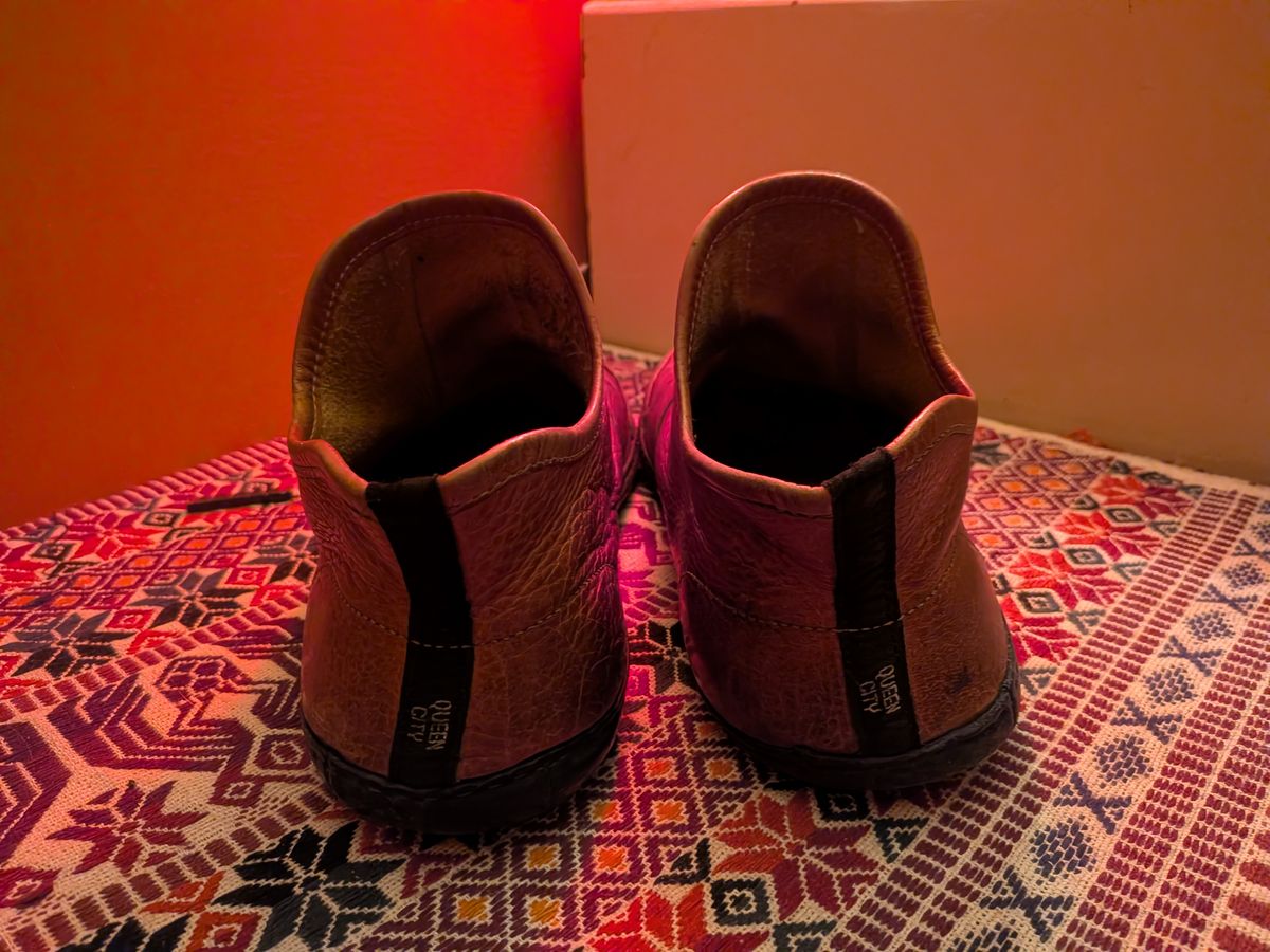 Photo by Valliant on March 6, 2026 of the Queen City footwear Vermont House Shoe Hi-Top in Unknown Leather.